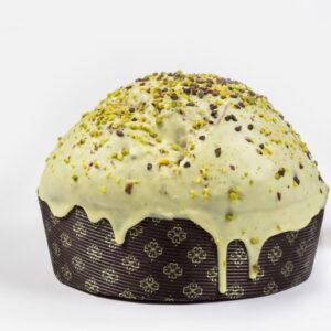 Panettone artigianale al Pistacchio e Cioccolato di Modica IGP 100% + Crema al Pistacchio e Cioccolato di Modica IGP 100%